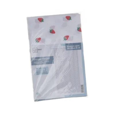 Shower curtain (White, Multicolored) Polyester