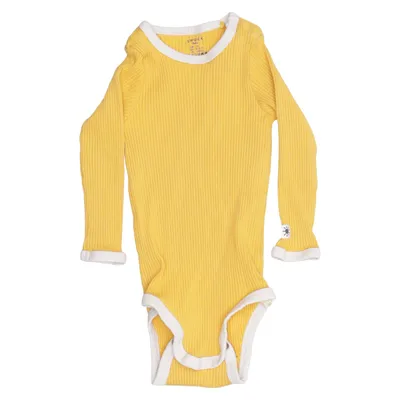 Body (Jaune) de Lindex Baby Coton, Élasthane
