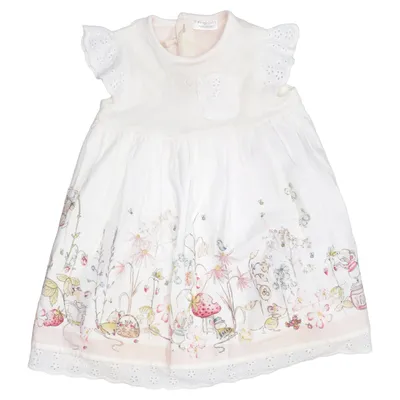 Dress (White, Multicolored) from Next Baby Cotton