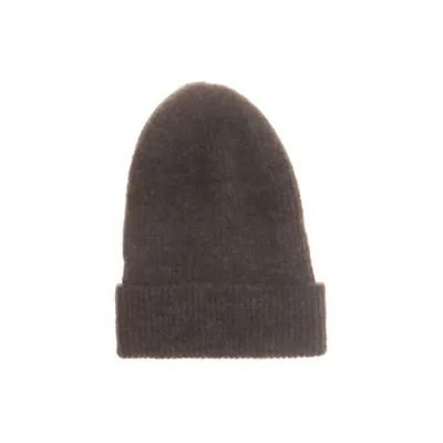 Beanie (Brown) from Lindex Elastane, Mohair, Polyamide, Wool