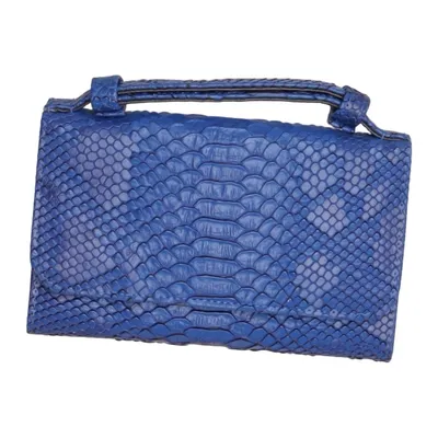 Sac pochette (Bleu) Cuir