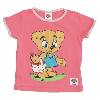 T-shirt (Pink, Multicolored) from Bamses Värld Cotton, Elastane