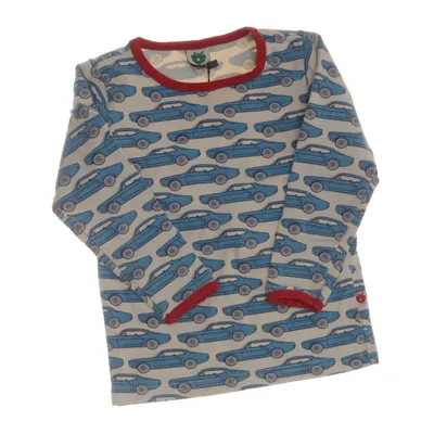 Long sleeve T-shirt (Blue, White, Red) from Småfolk Cotton, Elastane, Modal