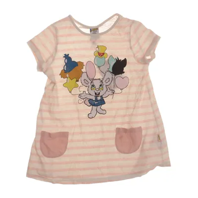 Klänning (Vit, Rosa) från Bamse by Lindex Bomull