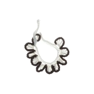Shirt collar (White, Brown)