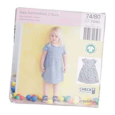 Jurk (Blauw, Wit) van Impidimpi Organisch katoen, Viscose