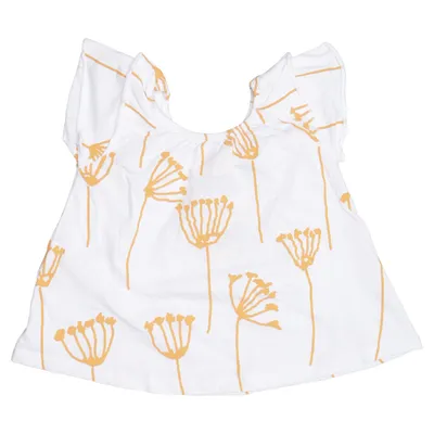 Haut (Blanc, Jaune) de Gro Coton, Élasthane