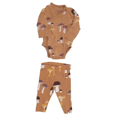 Sæt (Brun) fra Lindex Baby Bomuld, Elastan