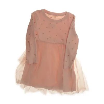 Klänning (Rosa) från Name It Elastan, Ekologisk bomull, Polyuretan