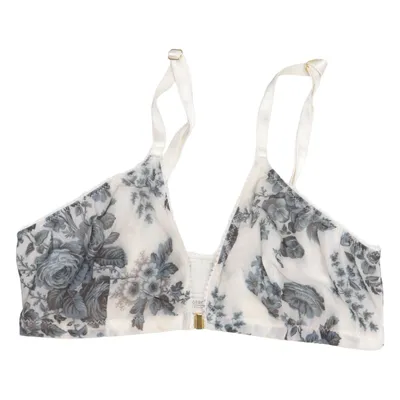 Bralette (Wit, Blauw) van Underprotection Elastaan, Gerecycled polyester