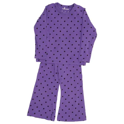 Pyjama (Violet, Noir) de Mini Rodini Coton, Élasthane