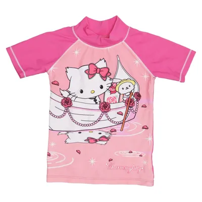 T-shirt de natation (Rose) Élasthane, Polyamide