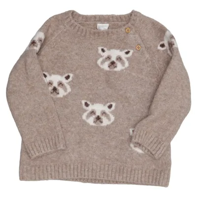 Sweater (Brun) fra Lindex Baby Elastan, Polyester, Uld
