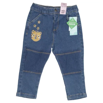 Spijkerbroek (Blauw) van Tex Baby Katoen, Elastaan