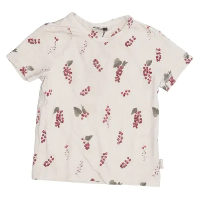 T-shirt (Beige, Red) from Petit Piao Elastane, Organic cotton