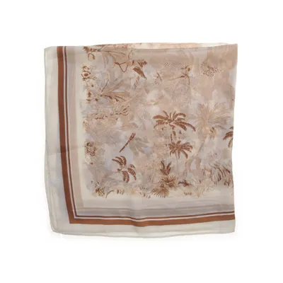 Näsduk (Beige, Brun, Vit) Polyester, Silke