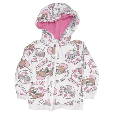 Sweat à capuche (Blanc, Rose, Marron) de Tom and Jerry Coton