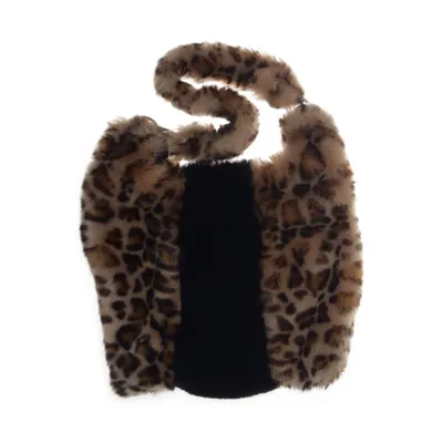 Axelremsväska (Svart, Brun) från Unmade Copenhagen Pälsimitation