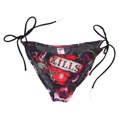 Bikiniunderdel (Svart, Röd, Flerfärgad) från Ed Hardy Bomull, Elastan