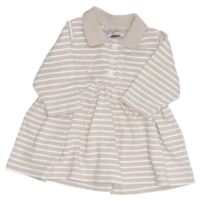 Klänning (Beige, Vit) från H&M Baby Bomull