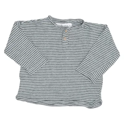 Henley shirt (Blauw, Grijs) van Zara Katoen
