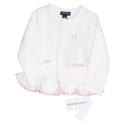 Cardigan (White, Pink) from Calvin Klein Jeans Cotton, Elastane, Polyester