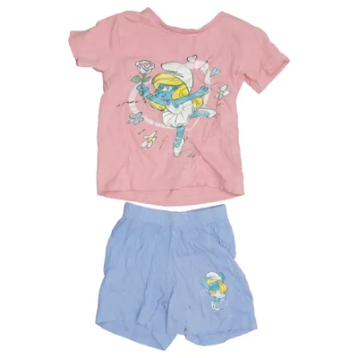 Pyjamas (Rosa, Blå, Flerfärgad) från The Smurfs Bomull