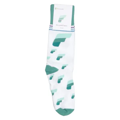 Socks (White, Green, Multicolored) from Microsoft Cotton, Elastane, Polyamide
