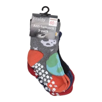 Chaussettes (Gris, Multicolore) de Vitality Coton, Élasthane, Polyester