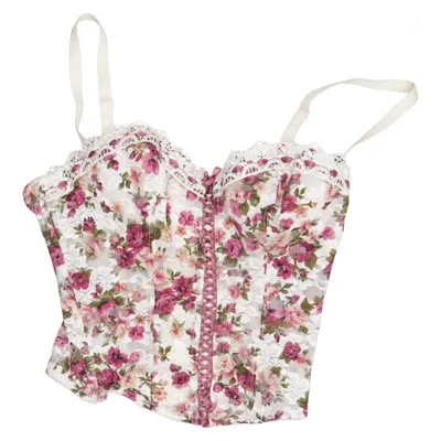 Bustier (Vit, Rosa, Grön) från Off Limits Elastan, Polyamid