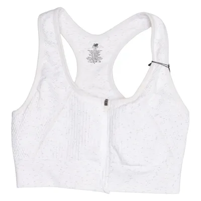 Brassière (Blanc) de New Balance Élasthane, Polyamide, Polyester
