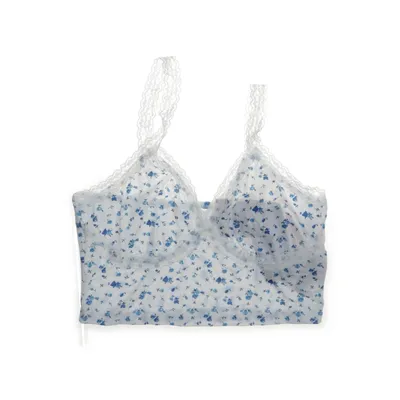 Bralette (Blå, Vit, Flerfärgad) från Romwe Elastan, Polyester