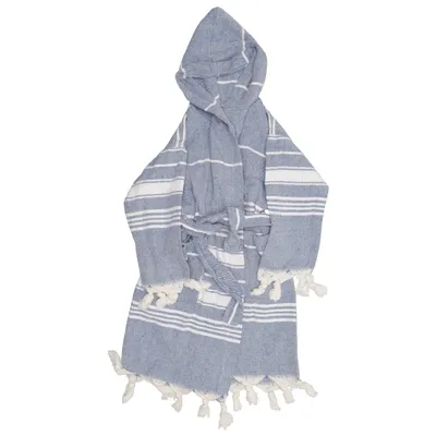 Peignoir (Bleu, Blanc)