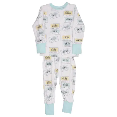 Pyjama (Blanc, Bleu, Multicolore) de Geggamoja Bambou, Élasthane, Coton biologique