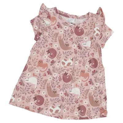 Dress (Pink, Multicolored) from Lindex Kids Cotton