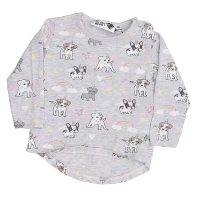 T-shirt à manches longues (Gris, Multicolore) de Sweet Heart Coton, Élasthane