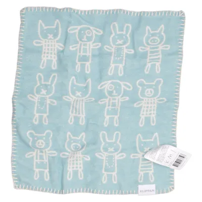 Couverture de bébé (Bleu, Blanc) de Klippan Coton biologique