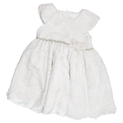 Robe de fille de fleur (Blanc) de Rare Editions Coton, Polyamide, Polyester, Viscose