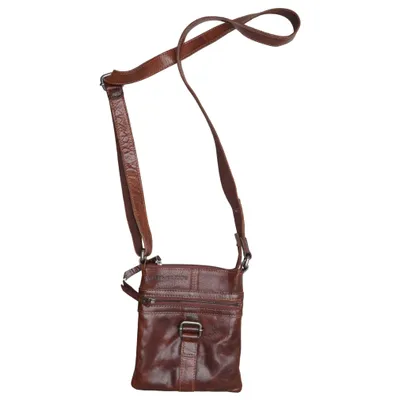 Schoudertas (Bruin) van Spikes & Sparrow Katoen, Leer, Polyester