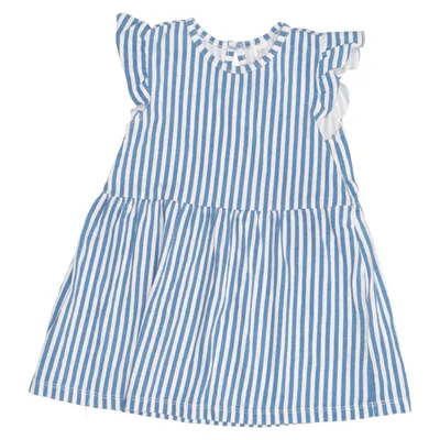 Kjole (Blå, Hvid) fra H&M Bomuld