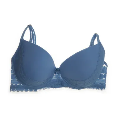 Bra (Blue) from Alexandra Bartlett Elastane, Polyamide