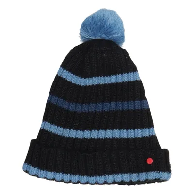 Bonnet à pompon (Noir, Bleu) de Red Collar Project Acrylique, Laine