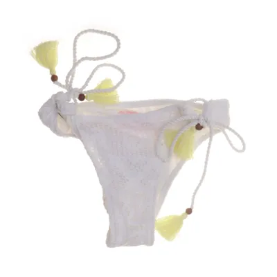 Bas de bikini (Blanc, Jaune) de Victoria's Secret Élasthane, Polyamide, Polyester
