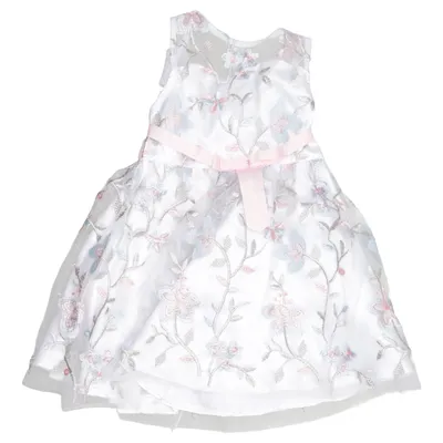 Flower girl dress (White, Multicolored) from Rare Editions Polyamide, Polyester