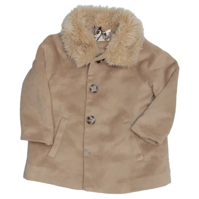 Coat (Beige) from H&M Acrylic, Polyester, Viscose