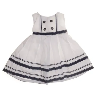 Klänning (Vit, Blå) från Jasper Conran Bomull, Polyester