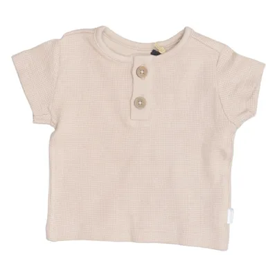 Henley shirt (Beige) from Noppies Elastane, Organic cotton