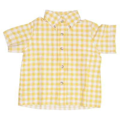 Short sleeve shirt (Yellow, White) from Stenströms