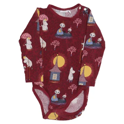 Romper (Rood, Meerkleurig) van Moomin by Martinex Katoen, Elastaan