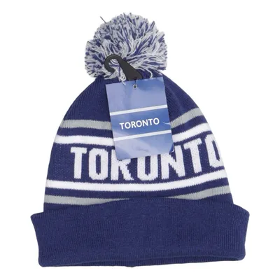 Bobble hat (Blue, White, Gray) from Take Off Acrylic